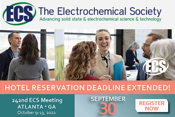 The 242nd ECS Meeting takes place in Atlanta, Georgia, from October 9 to October 13, 2022, at the Hilton Atlanta.