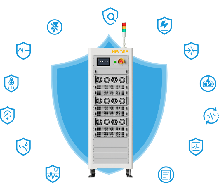 The NEWARE-Battery Tester-CE-6000 Module Testing System has many features for safety protection