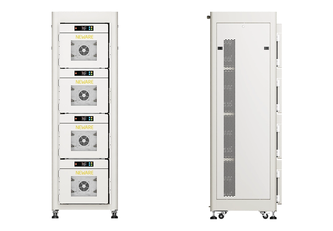 NEWARE-4 Temperature Zone All-in-One battery tester has a practical volume of 25 x 4 liters  and occupying less than half a square meter of space