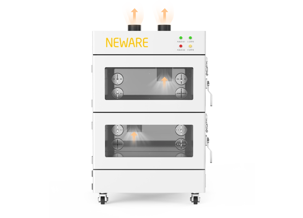 NEWARE-WFB-220-2K Explosion Proof Chamber-battery tester.The top of the enclosure has two external air ducts that are fitted with exhaust fans for ventilation and heat dissipation