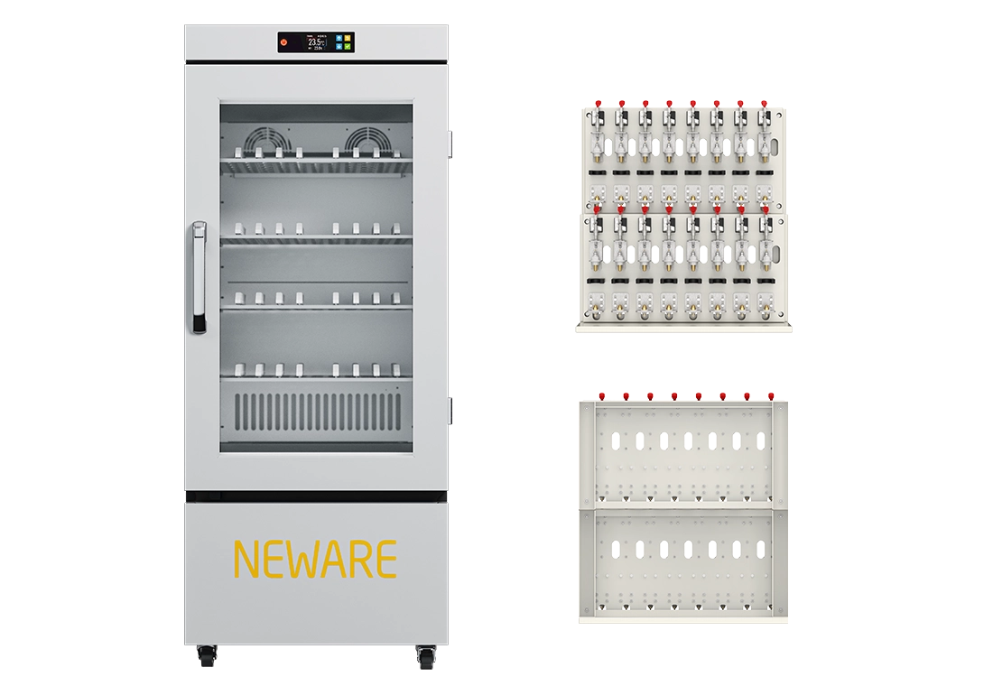 NEWARE cylindrical cell holder, or battery holder, features 8 channels per layer, and its dual-layer design provides 16 testing channels. It is suitable for conducting charge and discharge tests on cylindrical batteries in a temperature-controlled chamber