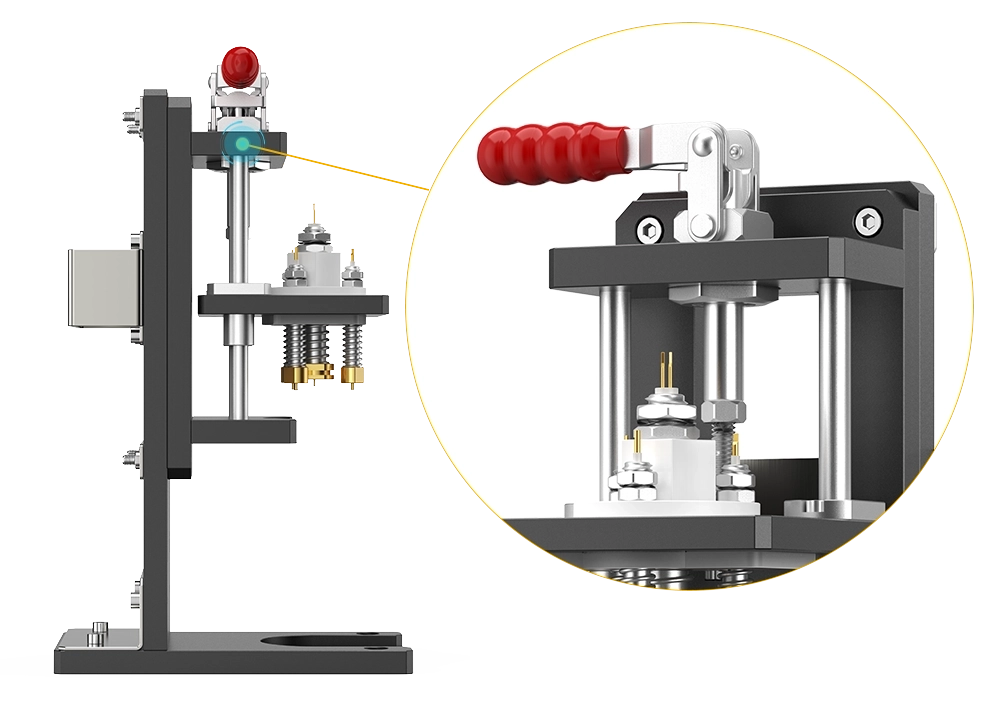 Featuring a vertical lifting contact operation，clamps provide precise alignment and excellent conductivity, ensuring accurate and damage-free contact with the batteries during testing