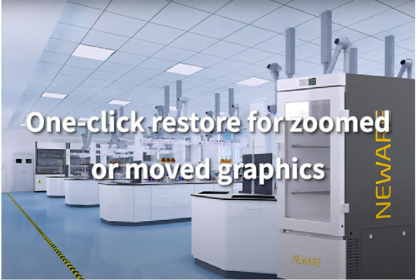확대/축소 또는 이동된 그래픽을 원클릭 복원
