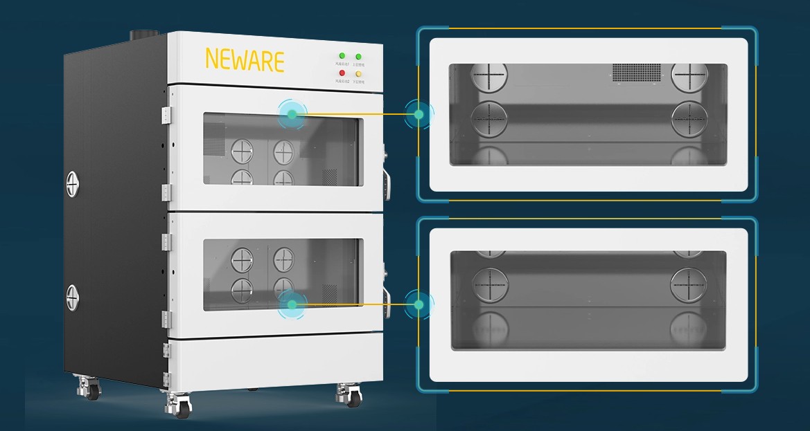NEWARE-battery tester-the chamber includes an explosion-proof transparent window fitted with three-layer explosion-proof glass