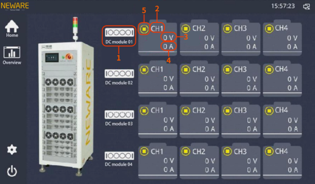 Channel Status Setting Interface Channel Status Setting Interface